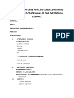 Esquema de Informe Final de Convalidacio