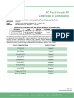 20624PF AC Plant Keratin PF Certificate of Compliance v15