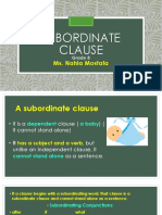 Subordinate Clause Last