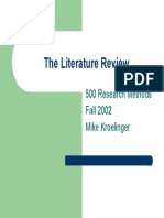 The Literature Review