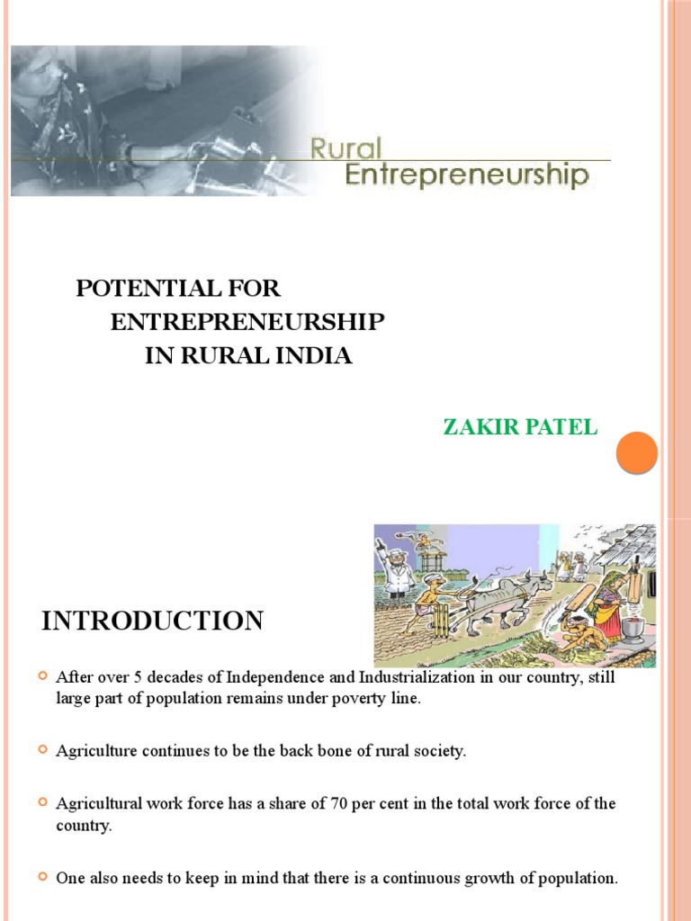 Rural Entrepreneurship in India: Opportunities | PDF | Entrepreneurship ...