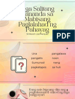 Mga Salitang Pananda Sa Mabisang Paglalahad NG Pahayag