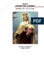 Folleto Novena Virgen Del Carmen