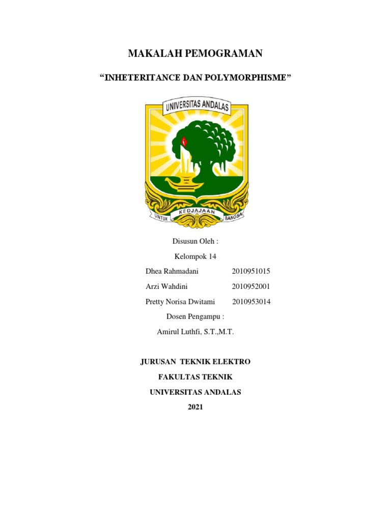Inheritance dan Polymorfisme OOP | PDF