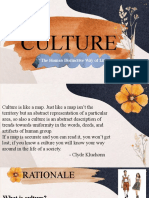 Culture: "The Human Distinctive Way of Life