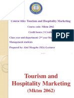 Tourism and Hospitality Marketing