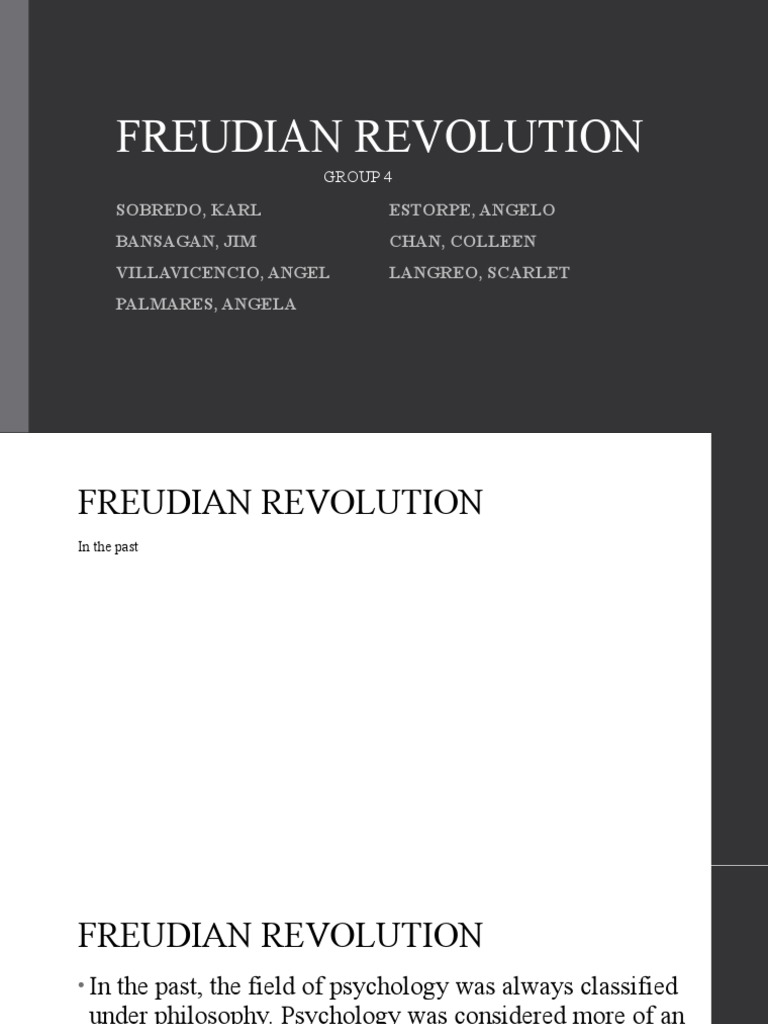 Freudian Revolution Examples