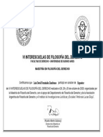 Certificado de Ponencia UBA Posgrado Derecho