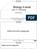 Flashcards - Topic 11 Immunity - CAIE Biology A-Level