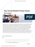 (4.1) Social Media Privacy Issues For 2020 - Threats & Risks