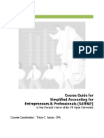 Course Guide For Simplified Accounting For Entrepreneurs & Professionals (Safe&P)