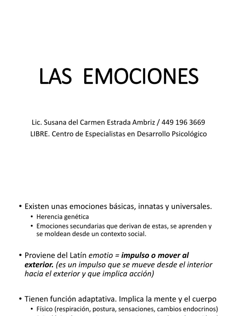Gestión y Reconocimiento de Emociones | PDF | Las emociones | Temor