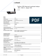 Product Data Sheet: Tesys LRD Thermal Overload Relays - 80... 104 A - Class 10A