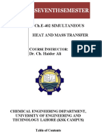 Simultaneous Heat and Mass Transfer Course Documents
