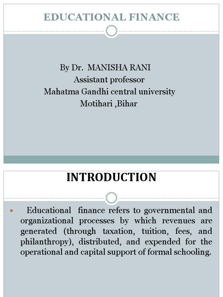 WHAT IS EDUCATIONAL FINANCE PDF visual data 7