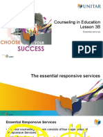 Counseling in Education Lesson 3B: Essential Services