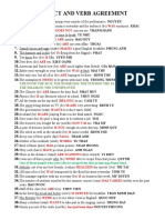 Subject and Verb Agreement