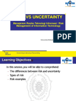 Risk VS Uncertainty