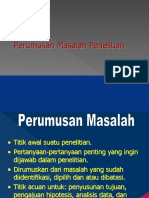 Perumusan Masalah Penelitian