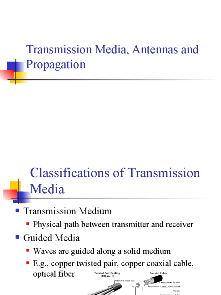 Transmission Media, Antennas and Propagation PDF Transmission