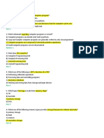 Intro to Computer Programming Chapter 1 Testbank MCQs