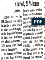 J&K Trust to pay employees 50% salary, 20% Diwali bonus for strike period