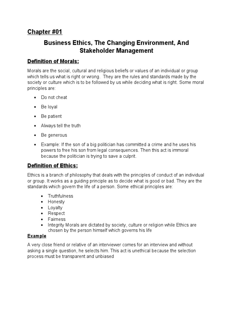 Business Ethics and Stakeholder Impact | PDF | Business Ethics | Morality