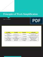 Principles of Work Simplification