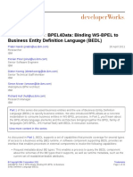 Data4BPM, Part 2:: BPEL4Data: Binding WS-BPEL To Business Entity Definition Language (BEDL)