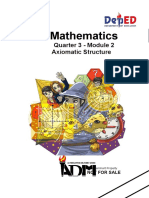 Mathematics: Quarter 3 - Module 2 Axiomatic Structure