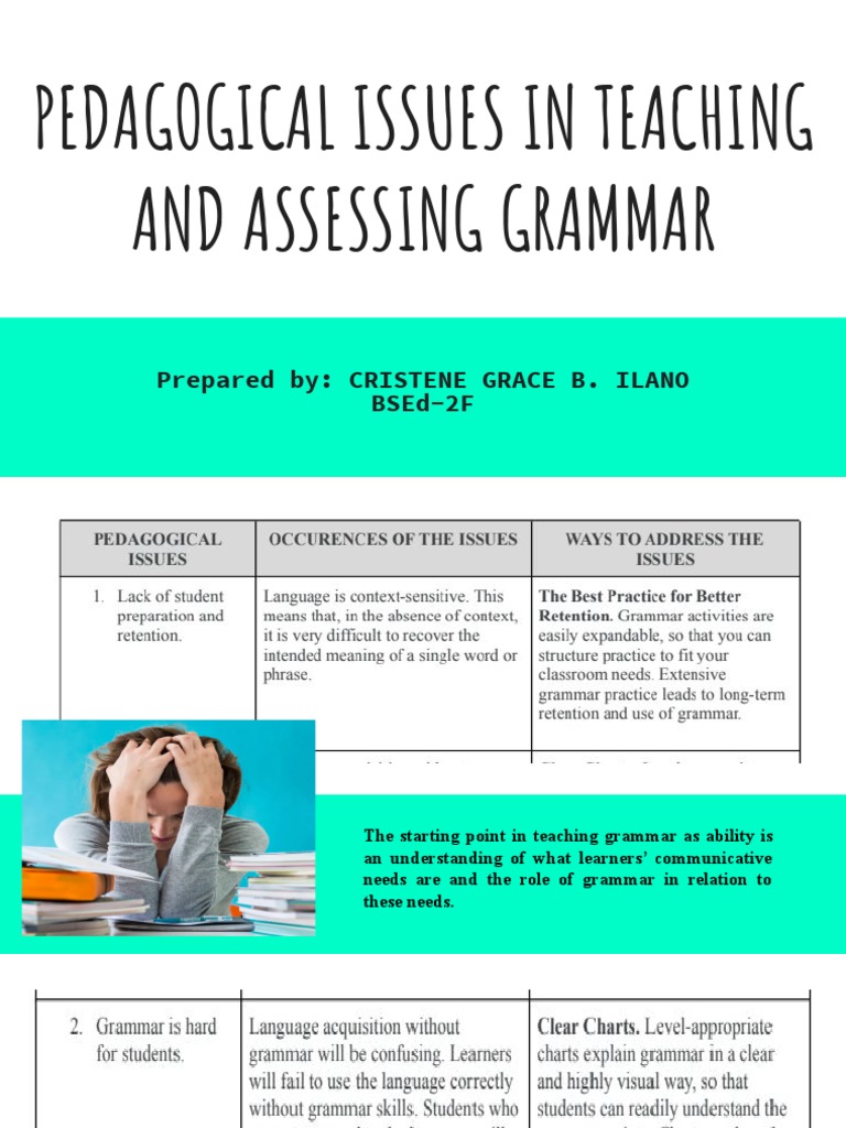 Pedagogical Issues in Teaching and Assessing Grammar | PDF | Career ...