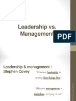 Leadership Versus Management Module 1 Lesson 1 Prelim