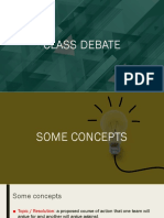 Class Debate Concepts and Structure