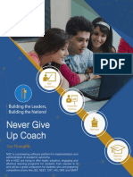 Never Give Up Coach: Building The Leaders, Building The Nations!