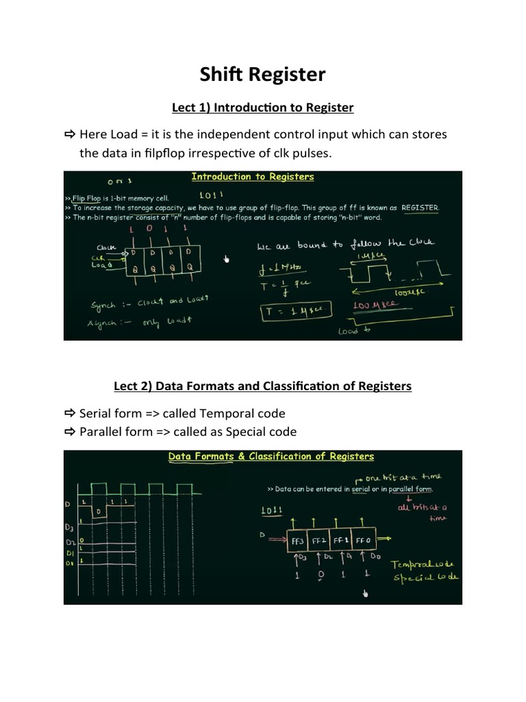 Understanding Shift Registers: Serial, Parallel and Universal Modes of ... Circuit Diagram