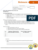 Science 6 - Q1 - DW14