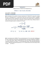 Department of Chemical Engineering: CHME 311: Heat Transfer (Fall 2020)