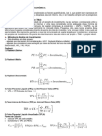 Formulas Engenharia Economica