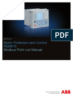 Motor Protection and Control REM615: Modbus Point List Manual