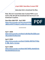 Current Affairs April 2020: Date-Wise Content PDF