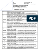 Graficul activitatilor de practica pedagogica