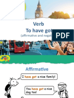 Verb To have got (affirmative and negative