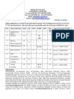 Bharati College Delhi University Recruitment 2021: MTS, JR Assistant and Other Posts