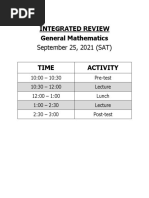 Integrated Review Week 2 Mathematics