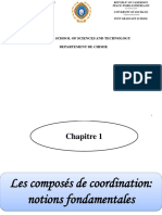 Chapitre 1 CHM321 Coordination