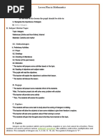 Lesson Plan in Mathematics: I. Objectives at The End of The Lesson The Pupil Should Be Able To