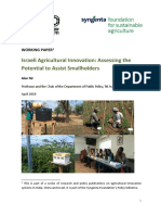 Israeli Agricultural Innovation Assessing The Potential To Assist Smallholders