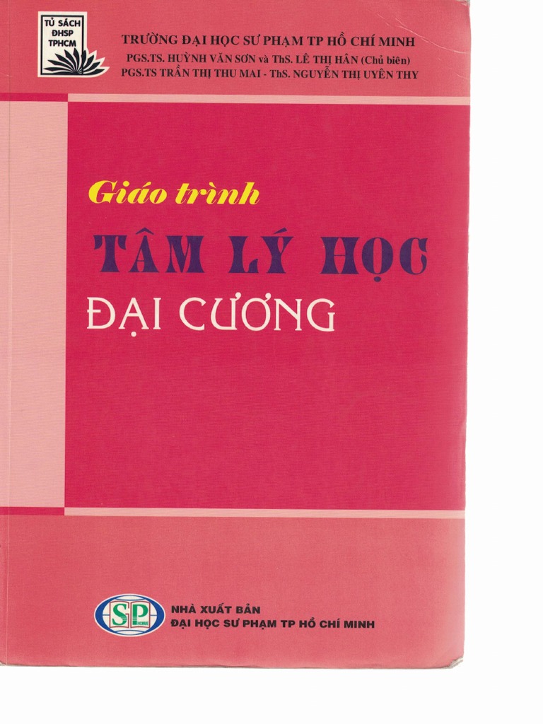 TÀI LIỆU TÂM LÝ HỌC ĐẠI CƯƠNG TRƯỜNG ĐẠI HỌC LUẬT HÀ NỘI DO ĐẶNG THANH NGA CHỦ BIÊN