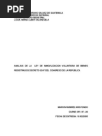 DECRETO NÚMERO 62-97 LEY DE INMOVILIZACIÓN VOLUNTARIA DE BIENES REGISTRADOS