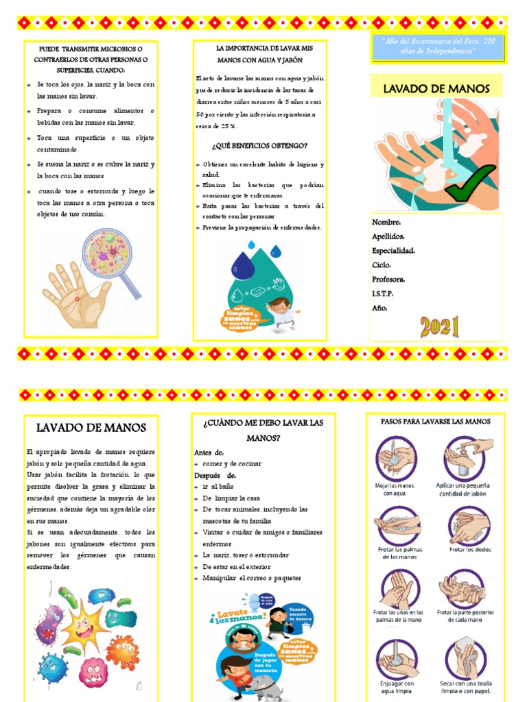 Importancia del Lavado de Manos Infantil | PDF | Lavado de manos ...